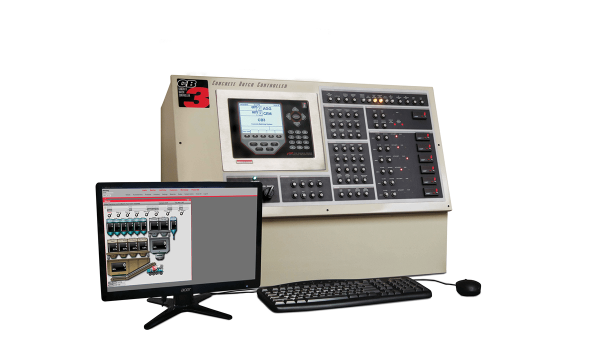 Retro computer with monitor and keyboard